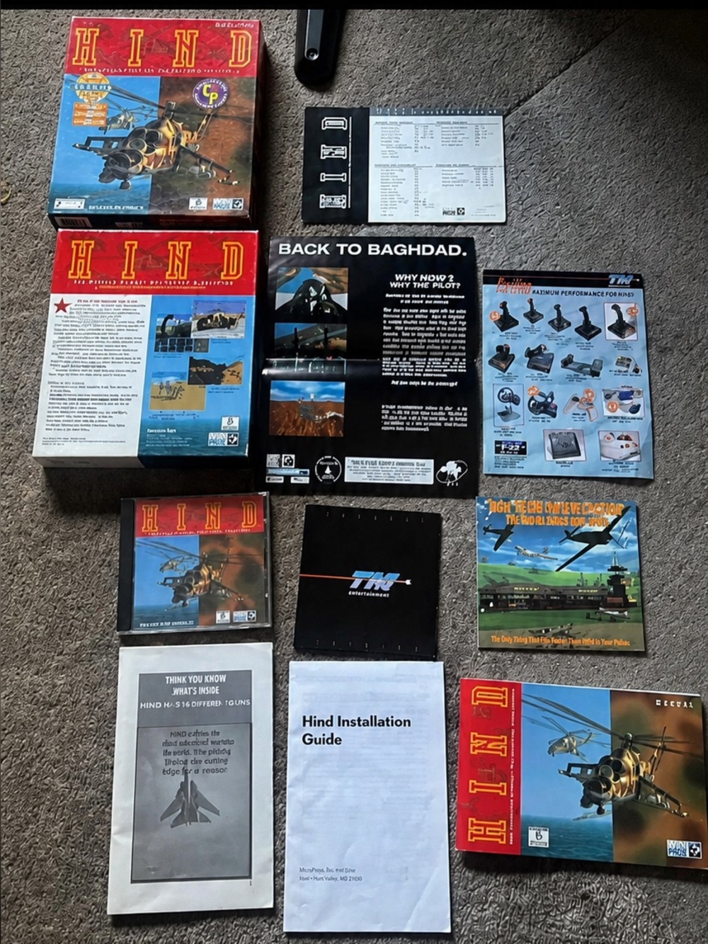 Vintage HIND Russian Combat Helicopter Simulation Big Box PC Game